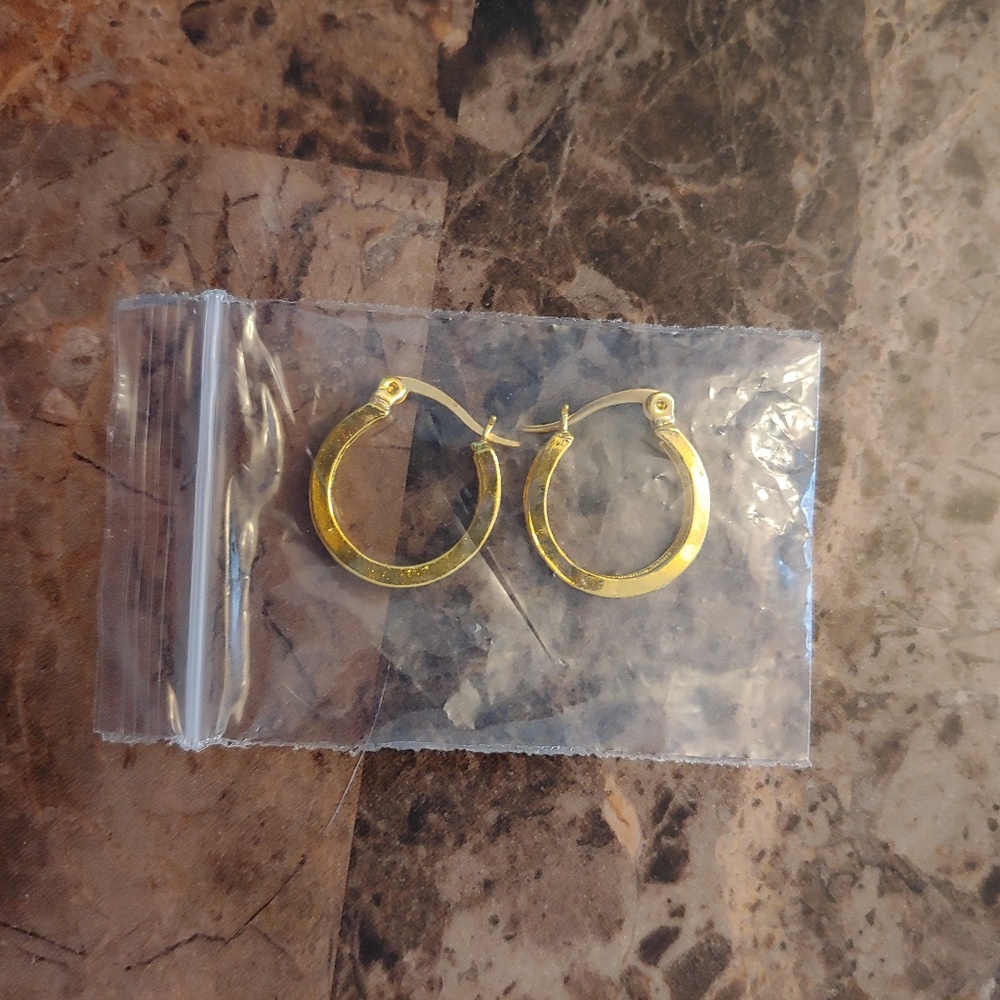 Gold hoop earrings